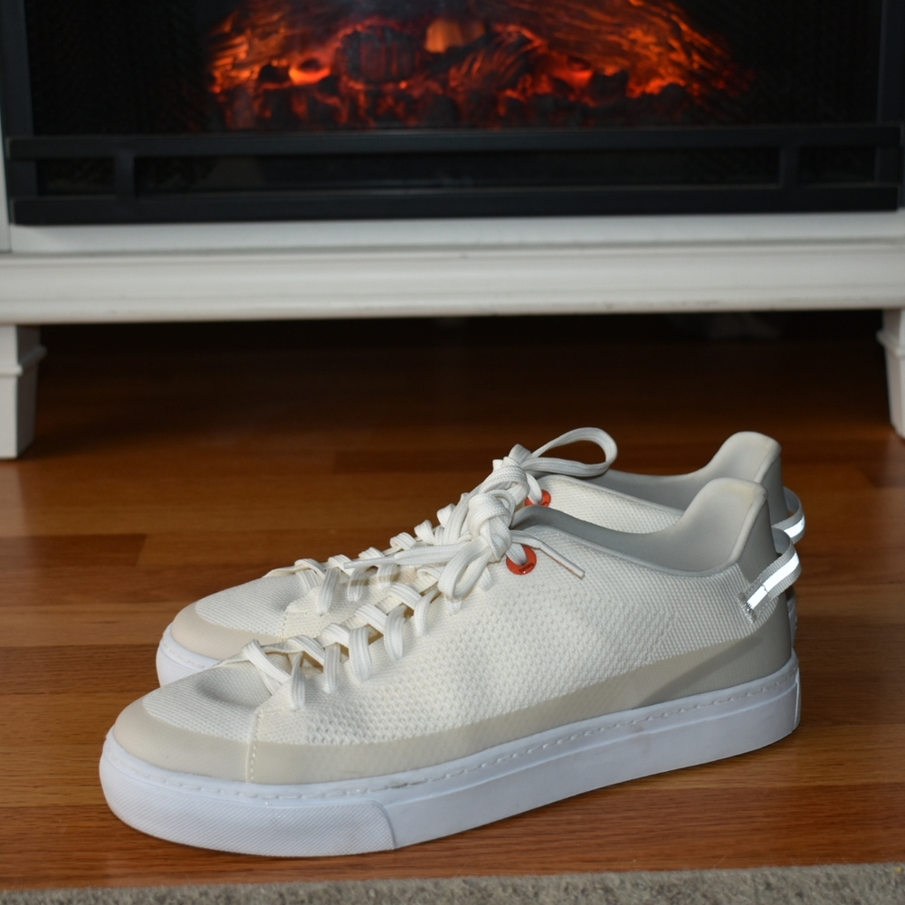 SWIMS Men Off White Mesh Sneakers SZ 10